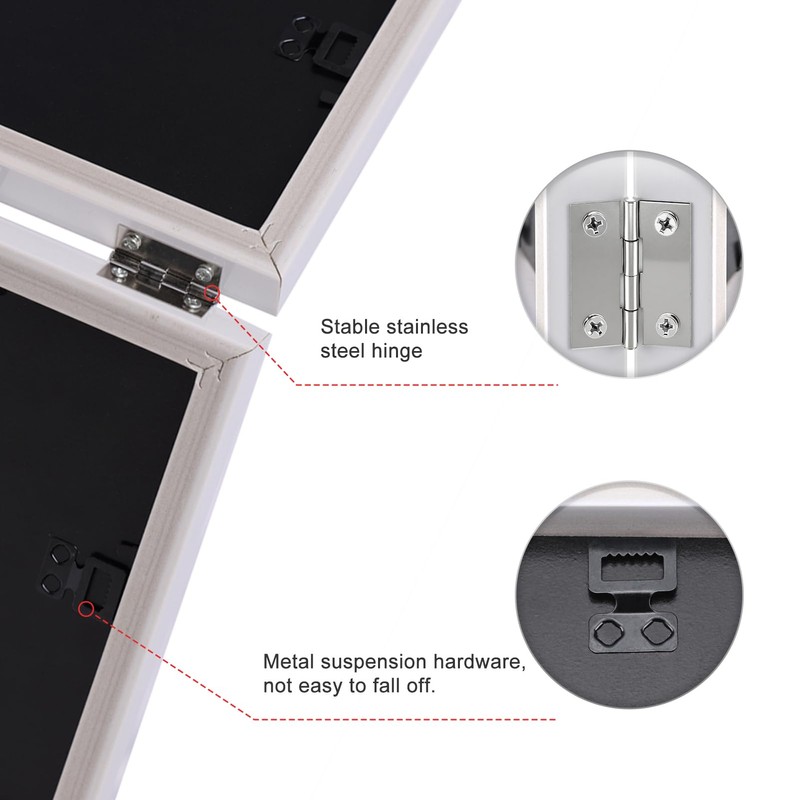 SaZiCat Double Hinged 4X6 Picture Frame with Real Glass-Tabletop or