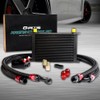 25 Row AN-10AN Universal Engine Transmission Oil Cooler + Filter