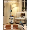 OUTONLIFE Floor Lamp with Table & Remote, Side End Table