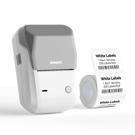 NIIMBOT B1 Label Maker Machine with Tape, 2 Inch Portable Sticker Printer for Home School & Small Business, Compatible with Phones & PC, Gray White
