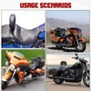 INNOGLOW Motorcycle Adjustable Driver and Rider Backrest with Chrome Mounting