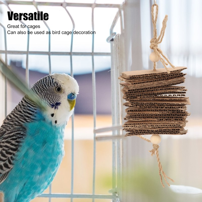 5pcs Parrot Cardboard Chew Toy Funny Natural Bite Resistance Bird