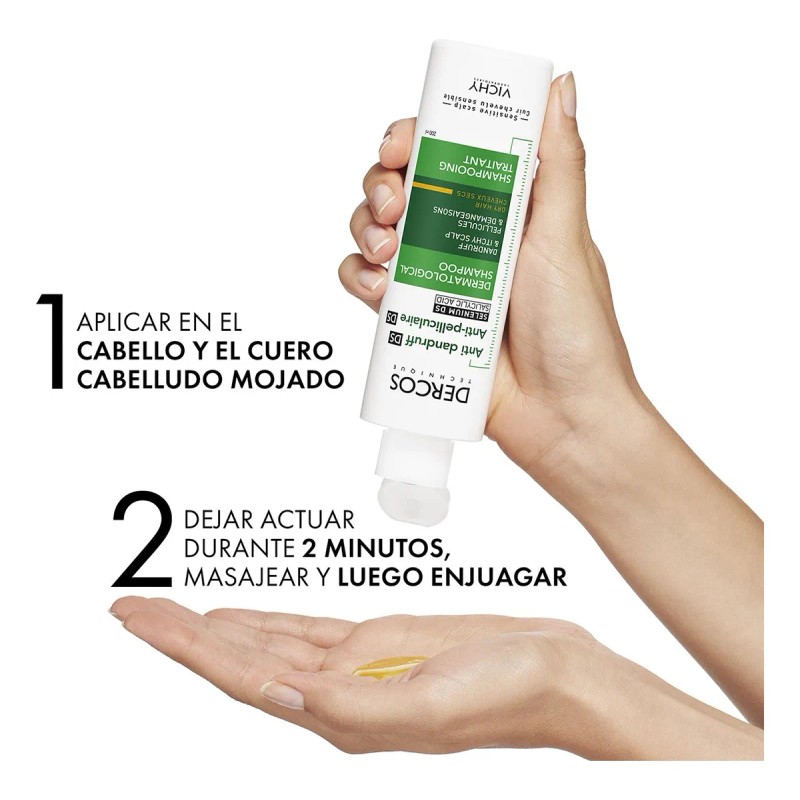 Shampoo Anticaspa Vichy Dercos Para Cabello Seco 200 Ml