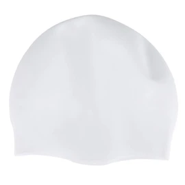 VGEBY1 Gorro de nataci¨®n, 4 colores, de silicona, sin arrugas, de alta elasticidad, para hombres y mujeres (blanco)
