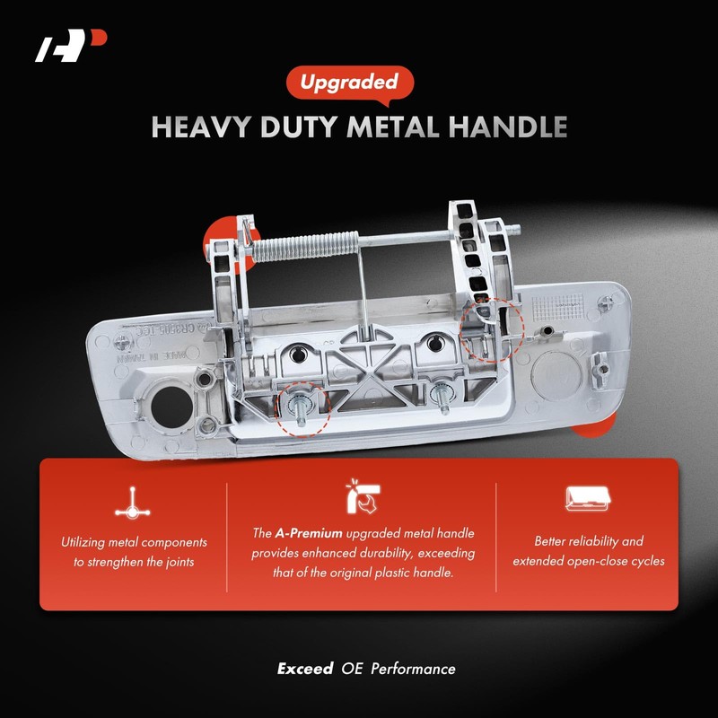 A-Premium Upgraded Metal Tailgate Handle Liftgate Latch Handle with Keyhole