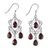 Franki Baker Sterling Silver & Natural Garnet Gemstone Chandelier Drop