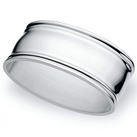 SILBERKANNE Napkin Rings Thread Pattern L 6 cm for Fabric Napkins Premium Silver Plated Elegant Silver-Plated in Top Workmanship