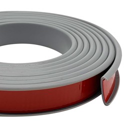 Aroilder U Shape Plywood Edge Banding, Fit 1/2 inch Edge, Desk Edge Protector, Self-Adhesive Edge Trim for Veneer, Furniture, Countertop, Table, Sheet Metal, Grey, 20Ft