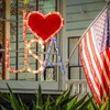 GLOWNOVA 50L Lighted Red, White and Blue Patriotic Window Silhouette