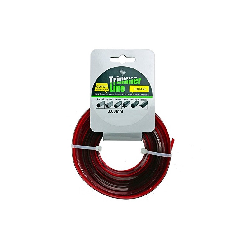 SPARES2GO Square 3.0mm Diameter 2 x 15m Strimmer Trimmer Brush