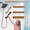 BRIGHT SHOWERS Rain Shower Head with Handheld Spray, 8 Inch