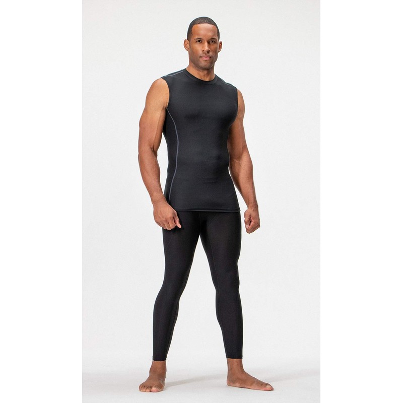 DEVOPS 2~3 Pack Men's Athletic Compression Shirts Sleeveless