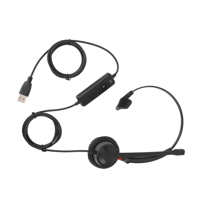 Telephone Headset Noise Canceling Comfortable Versatile Single Ear PC Headphone