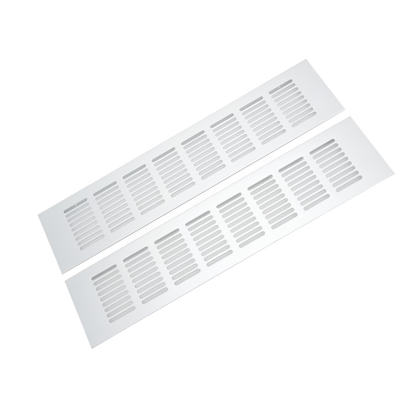 2 Pcs Air Vent Ventilation Grille Aluminium Alloy Rectangular Vent