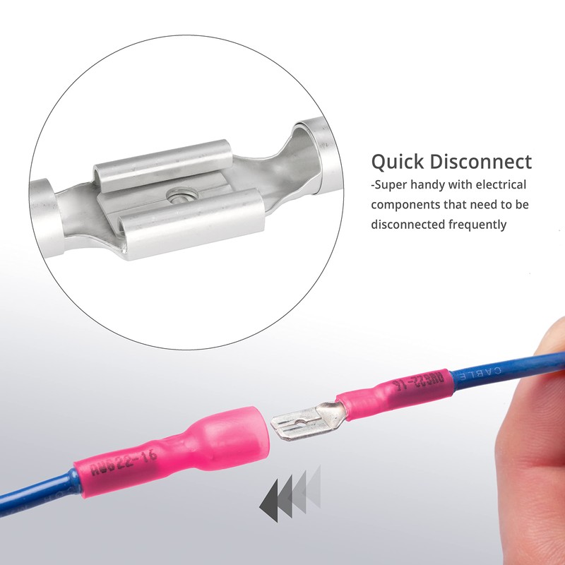 Wirefy Heat Shrink Female Bullet Connectors - Female Wire Bullet