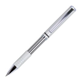 Bolígrafo Con Estuche, Pluma Slide Pen Punto Mediano 1,0 mm Tinta De Aceite Color Negro Cuerpo Color Blanco.