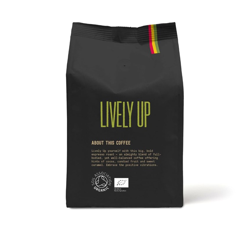 Lively Up Strong Dark Roast Organic Ground Coffee 227g -