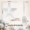 Bacane Estrella del Árbol de Navidad de 23CM 20 Leds,