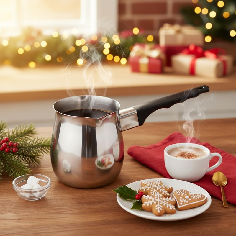 Fino Stainless Steel Turkish Coffee Pot - Professional 18/8 Warmer