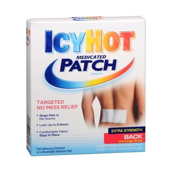 Icy Hot Extra Strength Medicated Patch, Large, 5 Count