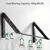 Retractable Clothes Hanger Rack Foldable Wall Mounted Aluminium Folding Clothes