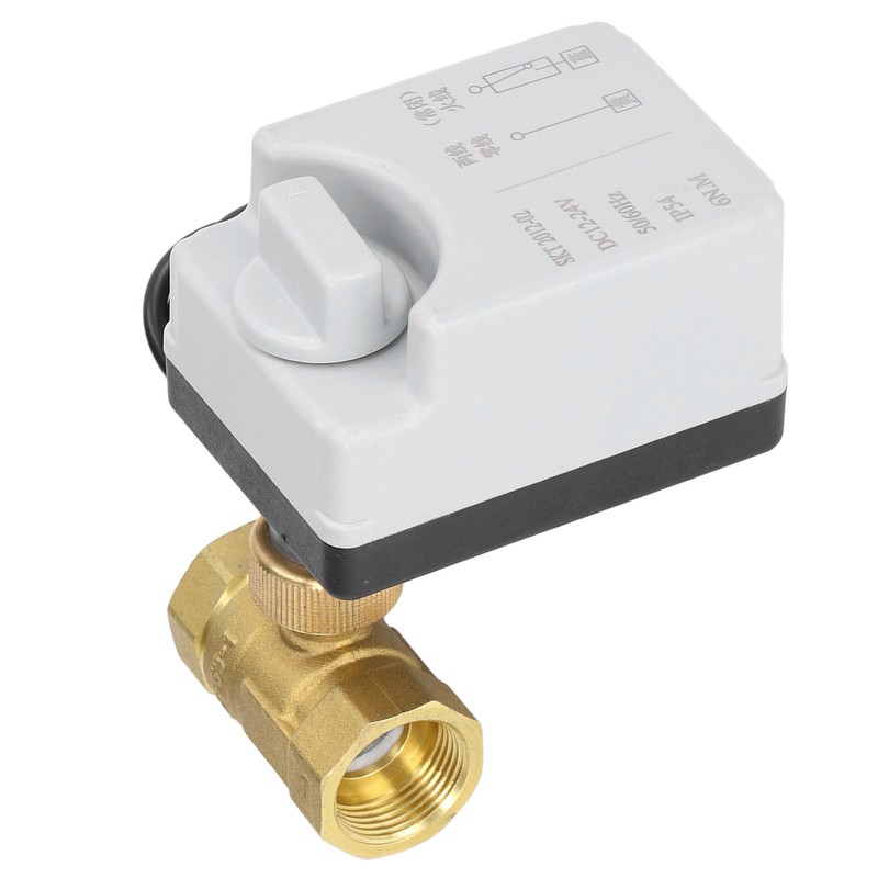 Motorized Ball Valve Electrical 2 Way Normally Closed Manual Automatic