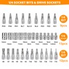Socket Set 46 Pcs 1/4'' Drive Socket Ratchet Wrench Set