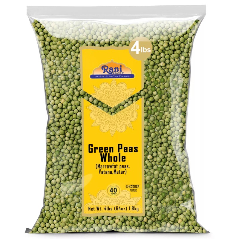 Rani Green Peas Whole, Dried (Marrowfat Peas, Vatana, Matar) 4lbs