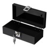 GUSHBIN Acrylic Cash Box with Lock Black Money Holder Organizer