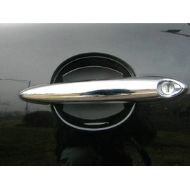 Flat Black Universal Auto Accessory Car Door Handle Scratch Cover Guards Protector Trim Fits Toyota (4pk)