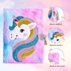 PESLNG Secret Diary Girl with Lock, Plush Notebook with Padlock,