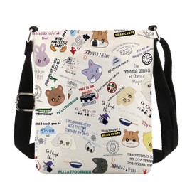 POFULL Music Lover Gift Music Group Members Gifts Music Band Fans Gift Iconic Sayings Crossbody Bag (Wooyoung got)