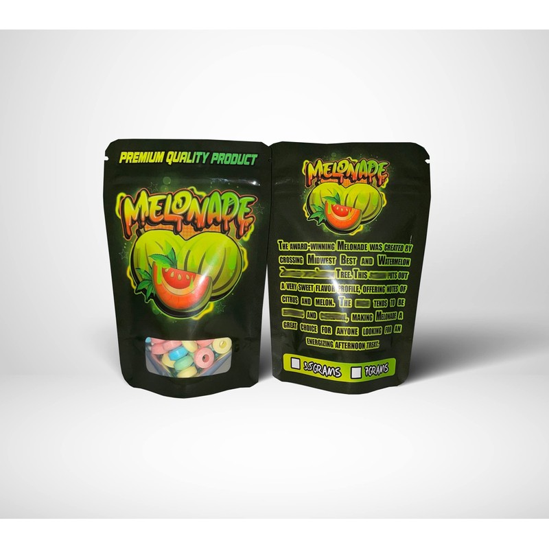 Melonade mylar bags 3.5g x25