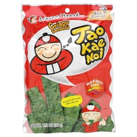 Tao Kae Noi Crispy Seaweed Snack, Hot & Spicy , 1.12 oz (32 g)