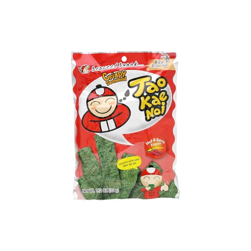 Tao Kae Noi Crispy Seaweed Snack, Hot & Spicy ,