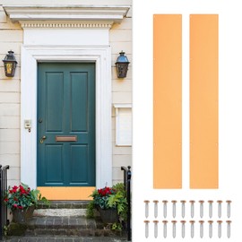 uxcell 2pcs Door Kick Plate, 6 x 34 Inches Anodized Aluminum Kick Plate Door Plate, 1.5mm (1/16 Inch) Thickness, for Exterior Front Door or Back Door, Gold
