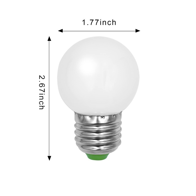 LFLAMPON G14 G45 LED Bulbs 30W Equivalent Globe Bulb 3W