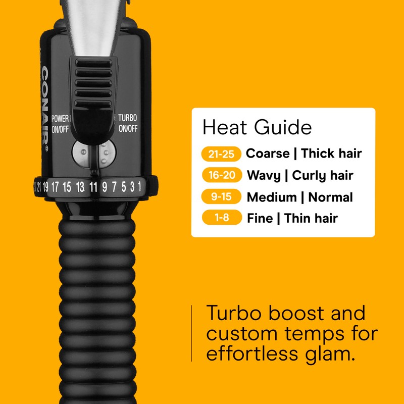 Conair Instant Heat 1¼-Inch Curling Iron, 1¼-Inch Barrel Produces Loose