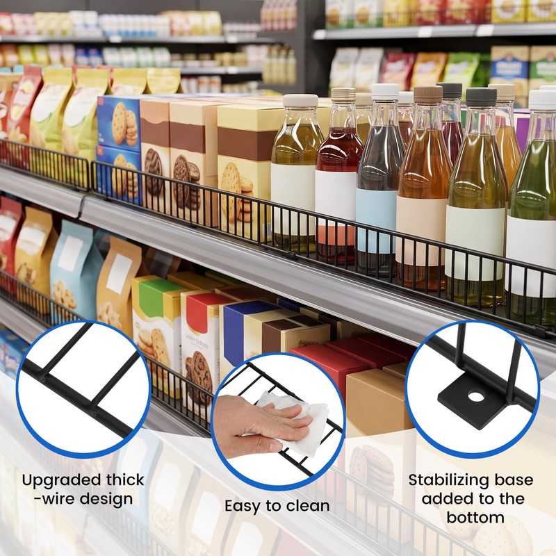 Retail Gondola Shelf Front Wire Fence Guardrail 48" X 3",