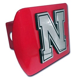 Elektroplate University of Nebraska (Iron N) Red Hitch Cover