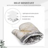 Oven Mitts and Pot Holders Marble Gray Gold White Silicone
