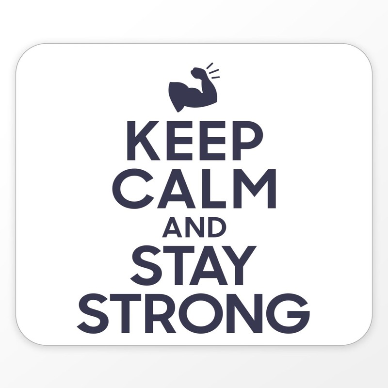 Fabulous Mauspad Keep Calm and Stay Strong Parodie Sport Krafttraining,