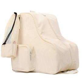 Fydelity Roller Skate Bags for Women | Convertible 2-in-1 Roller Skate Backpack | Heavy Duty Skating Bag for Girls & Women - Corduroy, Beige