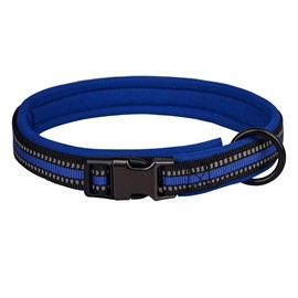 haoyueer Reflective Nylon Dog Collar with Safety Buckle, Adjustable Pet Collars with Soft Neoprene Padding for Small Medium Large Dogs
