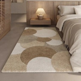 Floor Mats for Bedroom Bedside Carpet for Living Room Home Decoration Foot Mat Soft Plush Minimalism Rugsize: 120*180cm, color: yellowish-white7