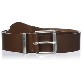 GANT Logo Leather Belt, Weathered Brown, 85 cm
