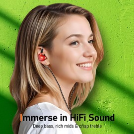 Vibes 202M Wired Earbuds - HiFi in Ear Monitor Headphones - Noise Isolating Ear Buds w/ Mic - Clear Sound, Deep Bass & Comfort-Fit Earphones - MMCX to 3.5mm & Silver Plated Cable - Premium Carry Case