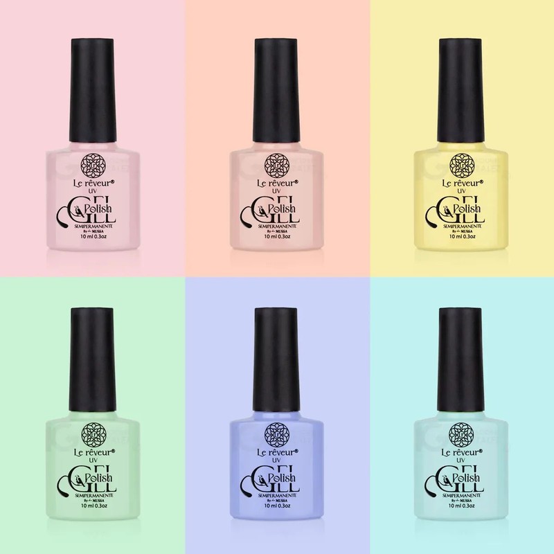 Gama De Gel Semipermanente Mussa 6 Esmaltes Para Uñas Uv