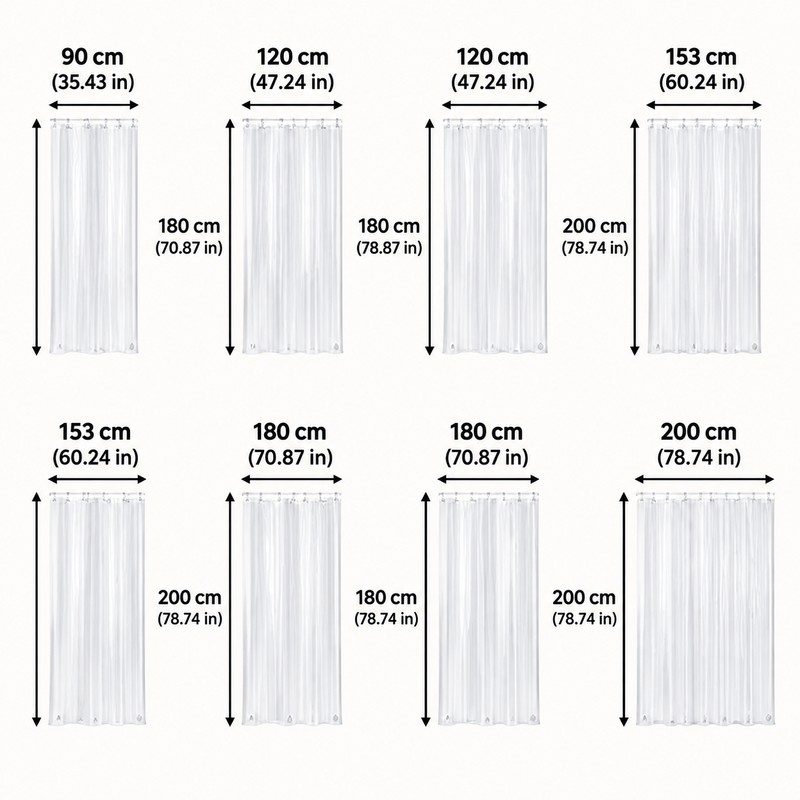 Clear PEVA Shower Curtain Liner for Bathroom – Waterproof Design