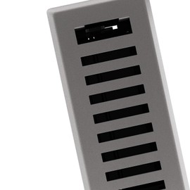 Imperial RG3442 Montezuma Decorative Floor Register, 2.25 x 12-Inch, Grey Granite